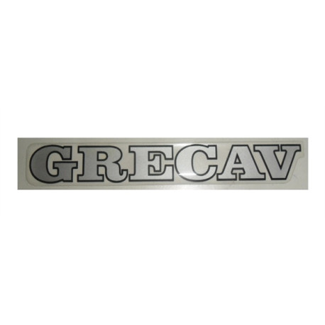 BAF90-0007866 LOGO / AUFKLEBER HECKKLAPPE GRAU "GRECAV" EKE LM4