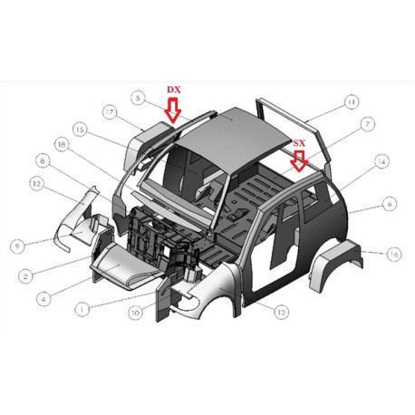 0188012 LEFT SIDE PANEL LIGIER X-TOO DUE X-TOO S