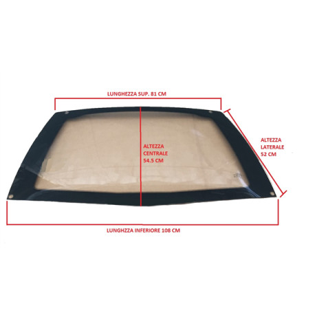 7AE114 REAR WINDSCREEN / CAR WINDOW AIXAM CROSSLINE